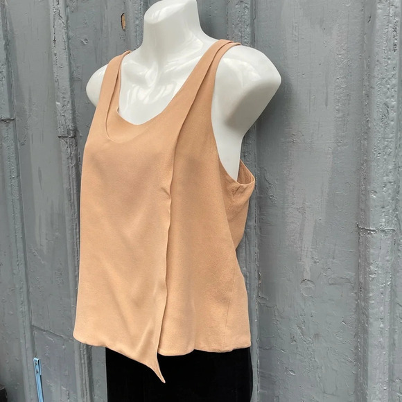 Balenciaga Silk Taupe Wrap Blouse, size  38 - Picture 2 of 10